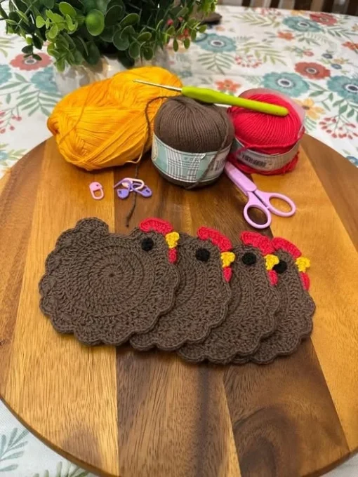 Cute Crochet Chicken Coasters Patterns