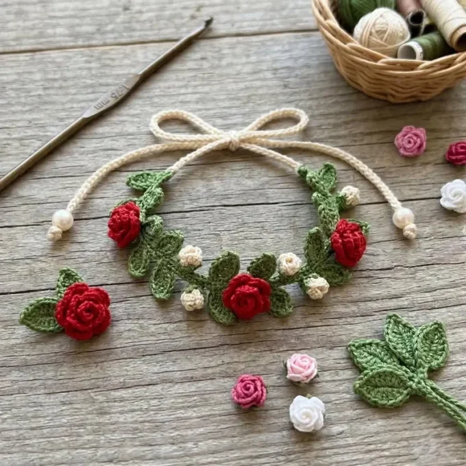 Elegant Crochet Rose Bracelet Patterns for Handmade Jewelry