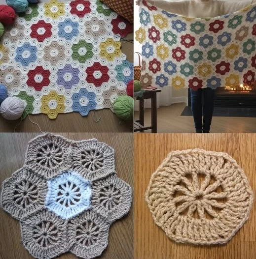 Easy Hexagon Crochet Blanket Patterns