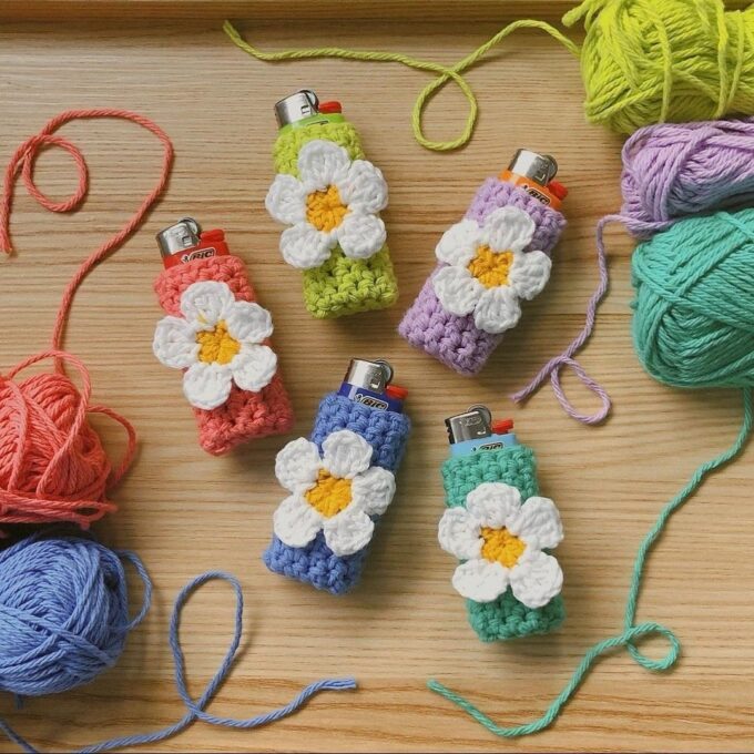 Crochet Lighter and Match Holder Basket Pattern: