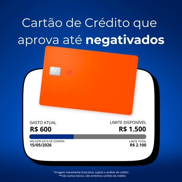 Cartão de Crédito para Negativado